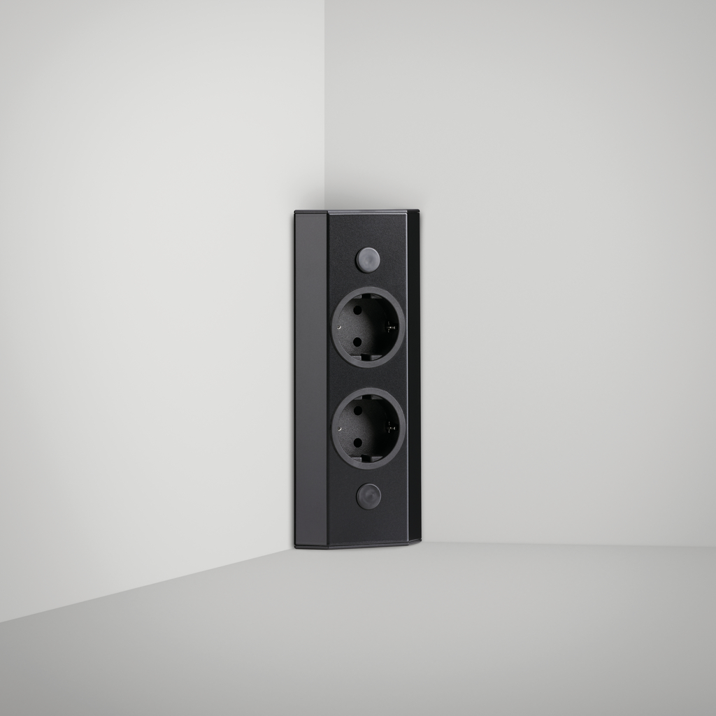 Naber Mira ES5 | 2-fach Eck-Steckdose | Edelstahl (7053114)