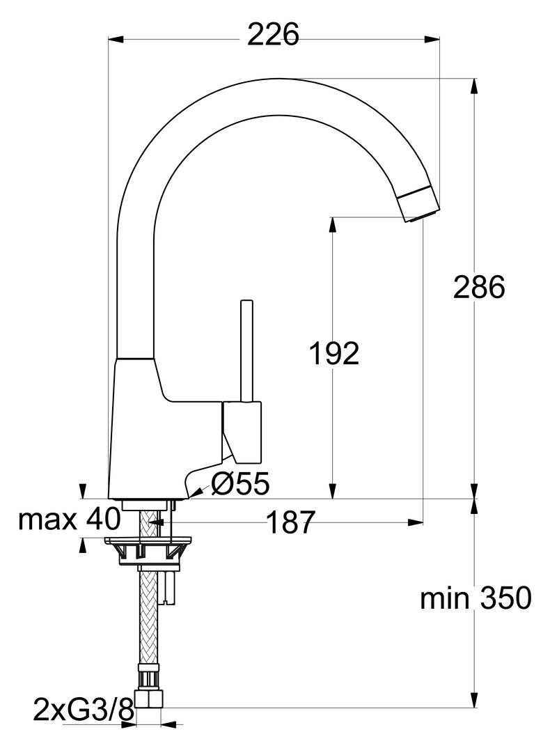 Ideal Standard Nora 1 | Küchenarmatur | Hochdruck | Chrom (5024060)