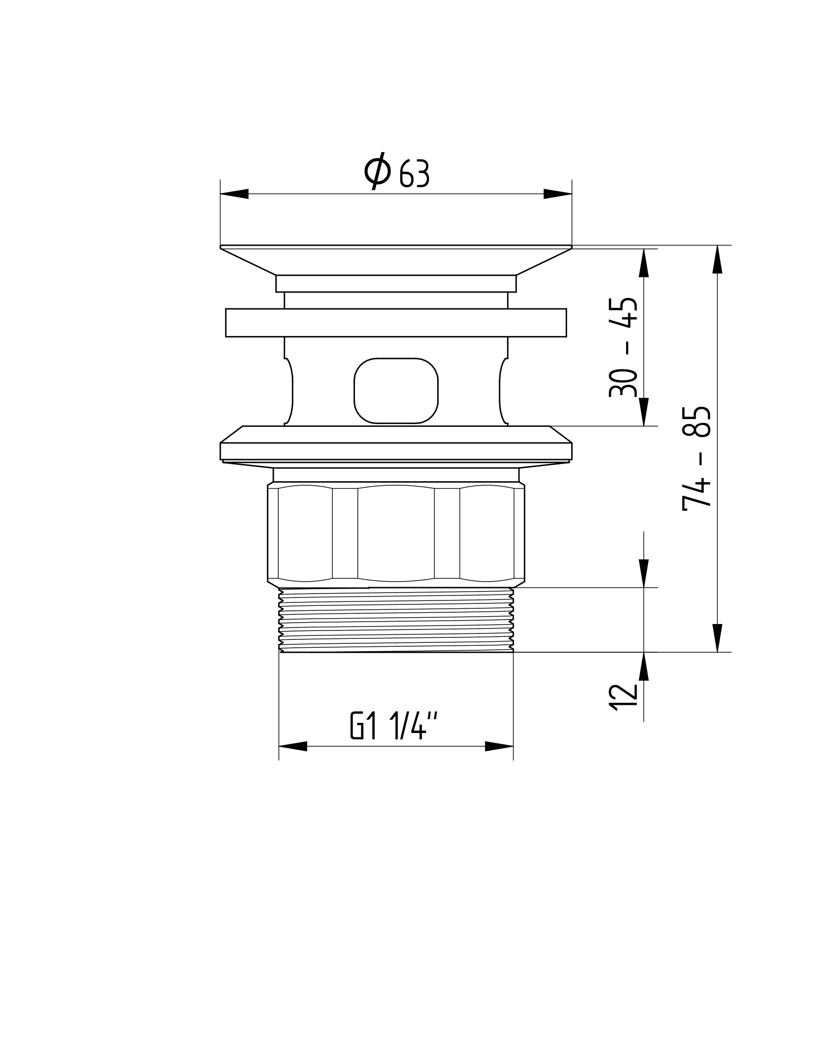 Avenraius Siebventil 1 ¼" mit Überlauf (900 4211 010)