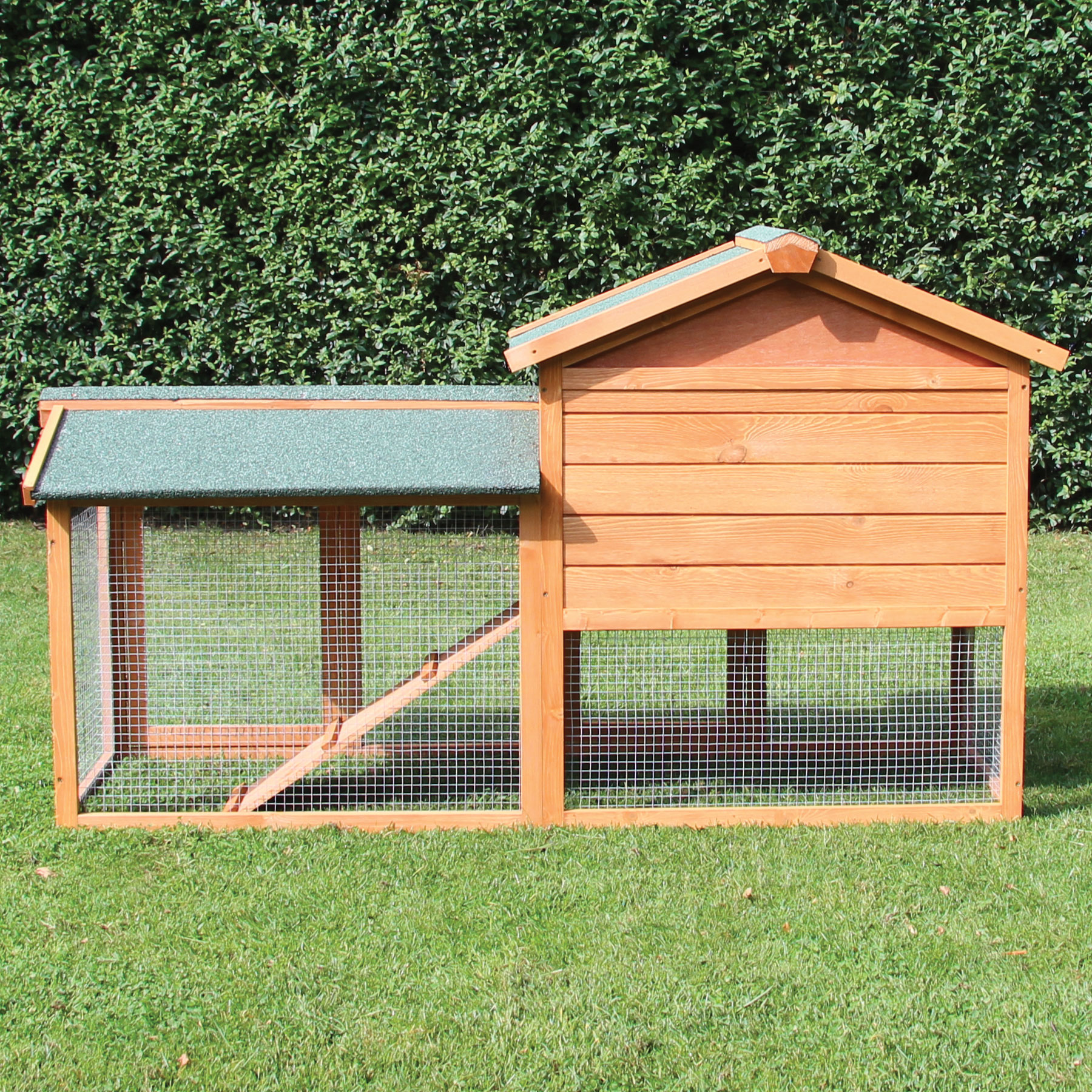 Hasenstall / Kaninchenstall "Klopfer“ - Kleintierstall mit hochwertiger Kunststoffschublade