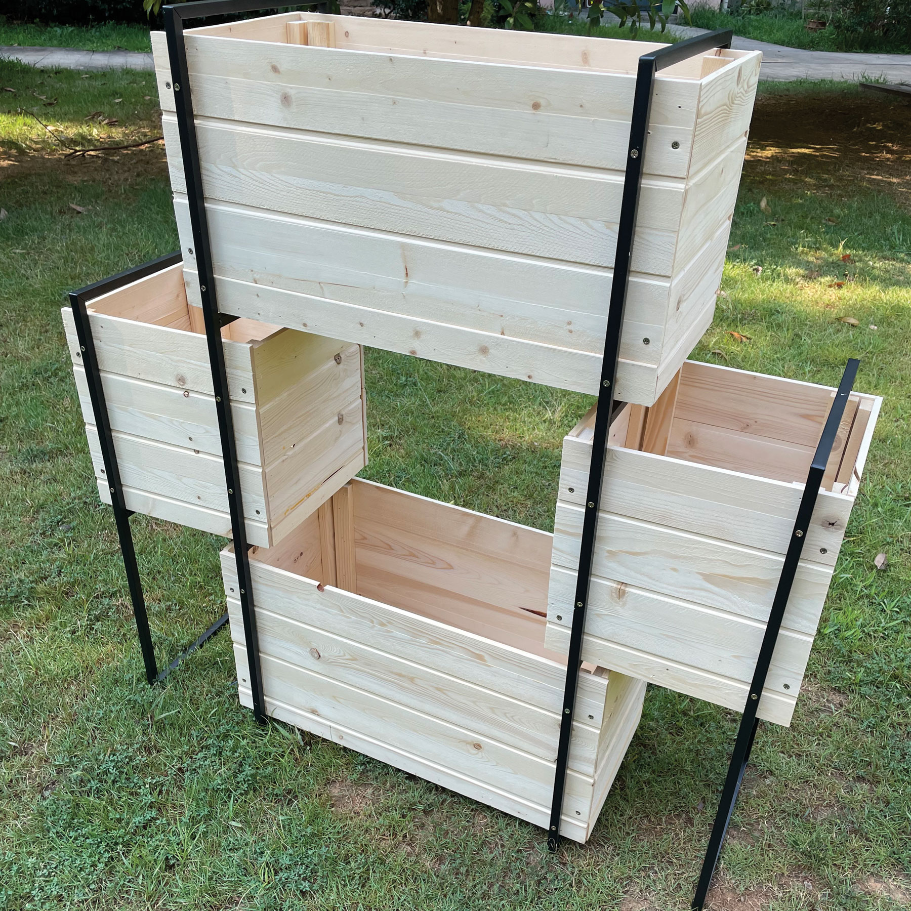 Beet Holzbeet Treppenbeet Pflanzkübel JY-P001