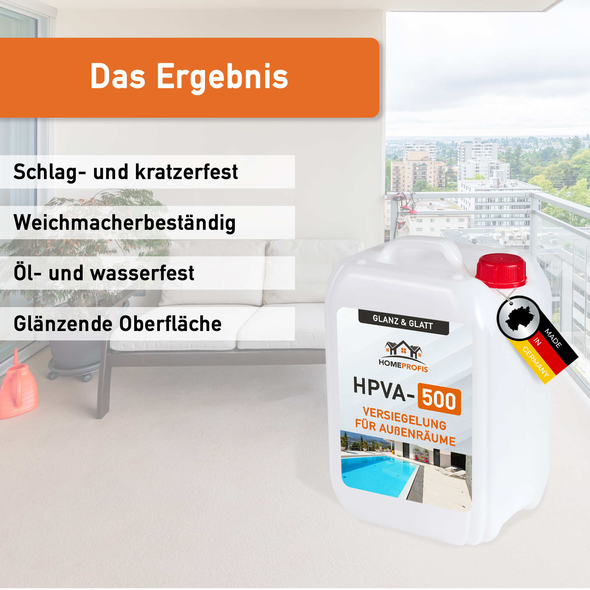 HPVA-500 glänzende Epoxidharz Versiegelung für Außenräume