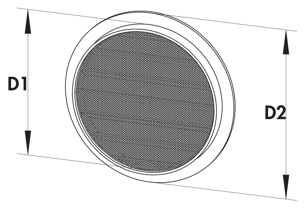 Naber M-ZULRG Zuluft-Rundgitter Ø1 = 148 mm, Ø2 = 172 mm (4043082)