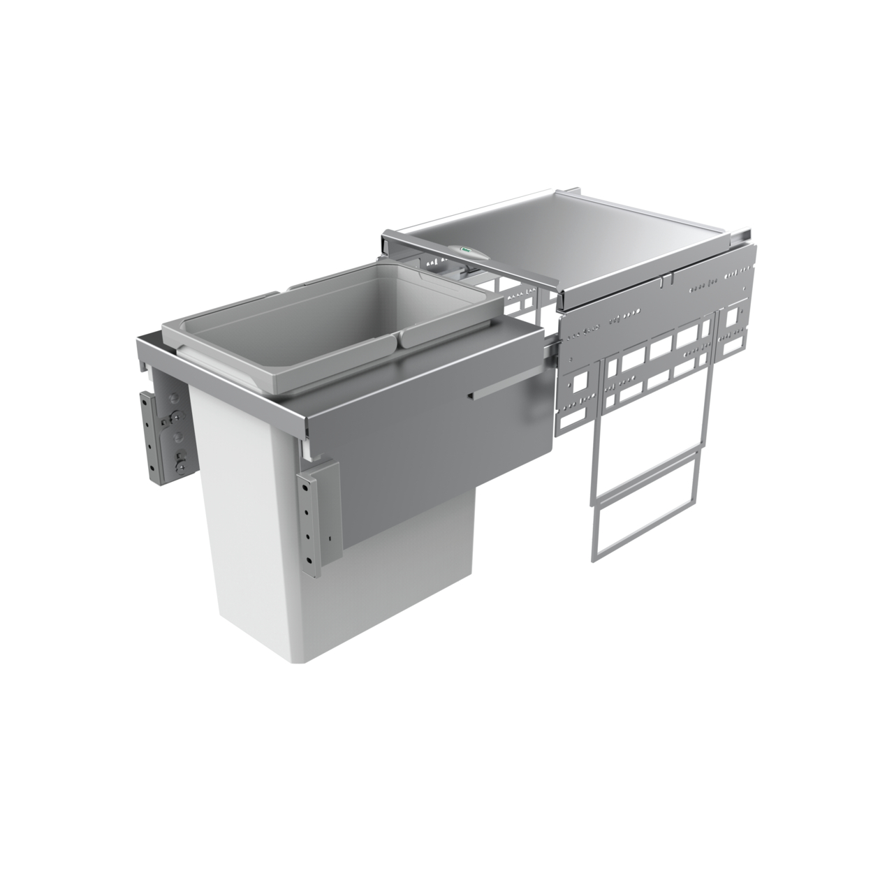 Naber Abfallsammler Cox Base 460 S/400-1 | 40 cm | Hellgrau | Mit Deckel | 1 Behälter